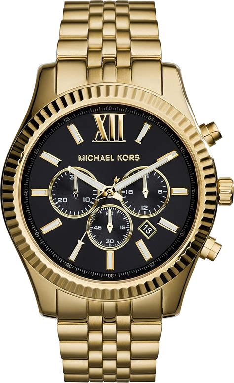 michael kors mk8286 mens classic chronograph wrist watches|Michael Kors leather watch.